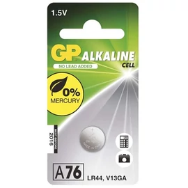 GP LR44 (A76) alkáli gombelem 1db/bliszter GP LR44 (A76) alkáli gombelem 1db/bliszter