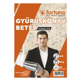 Gyűrűskönyv betét FORTUNA A4 50 lapos 4 lyukú vonalas