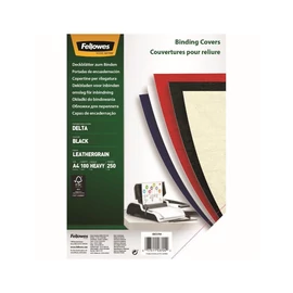 Hátlap, A4, 250 g, matt, FELLOWES "Delta", fekete, 100 db