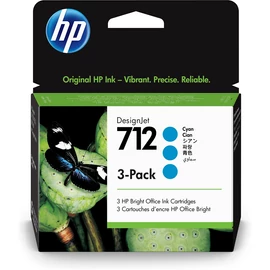 HP 3ED77A 3PACK cián tintapatron 29ML No.712 (eredeti)