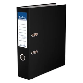 Iratrendező, 75 mm, A4, PP/karton, élvédő sínnel, VICTORIA, "Basic", fekete Iratrendező, 75 mm, A4, PP/karton, élvédő sínnel, VICTORIA, "Basic", fekete