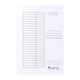 Pólyás dosszié, karton, A4, VICTORIA, fehér, 25db/cs Pólyás dosszié, karton, A4, VICTORIA, fehér, 25db/cs