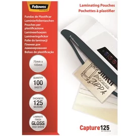 Meleglamináló fólia, 125 mikron, 75x105 mm, fényes, 100 db, FELLOWES Meleglamináló fólia, 125 mikron, 75x105 mm, fényes, 100 db, FELLOWES
