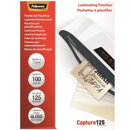 Meleglamináló fólia, 125 mikron, 83x113 mm, fényes, 100 db, FELLOWES Meleglamináló fólia, 125 mikron, 83x113 mm, fényes, 100 db, FELLOWES