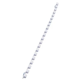 Spirál, műanyag, 6mm, 10-20lap, VICTORIA, fehér, 100db/doboz