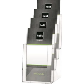 Prospektustartó, asztali, 1/3 A4, 4 rekeszes, HELIT Prospektustartó, asztali, 1/3 A4, 4 rekeszes, HELIT