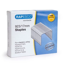 Tűzőkapocs, 923/17, horganyzott, RAPESCO, 1000db/doboz