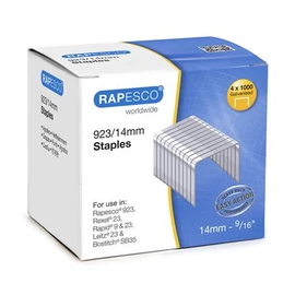 Tűzőkapocs, 923/14, horganyzott, RAPESCO, 1000db/doboz