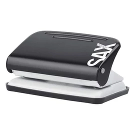 Lyukasztó, kétlyukú, 12 lap, SAX "Design 218", fekete Lyukasztó, kétlyukú, 12 lap, SAX "Design 218", fekete