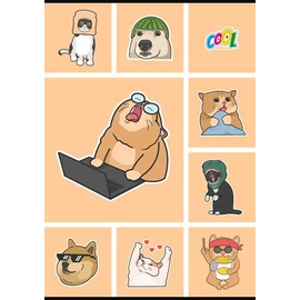 Füzet, tűzött, A4, kockás, 80 lap, COOL BY VICTORIA "Memes" Füzet, tűzött, A4, kockás, 80 lap, COOL BY VICTORIA "Memes"