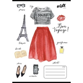 Füzet, tűzött, A5, kockás, 32 lap, COOL BY VICTORIA, "Boho fashion", 27-32 Füzet, tűzött, A5, kockás, 32 lap, COOL BY VICTORIA, "Boho fashion", 27-32