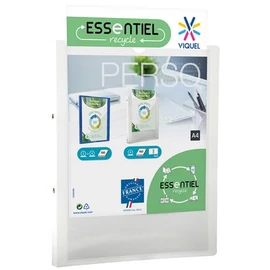 Gyűrűs könyv, panorámás, 2 gyűrű, 25 mm, A4, PP, VIQUEL "Essentiel Perso", fehér Gyűrűs könyv, panorámás, 2 gyűrű, 25 mm, A4, PP, VIQUEL "Essentiel Perso", fehér