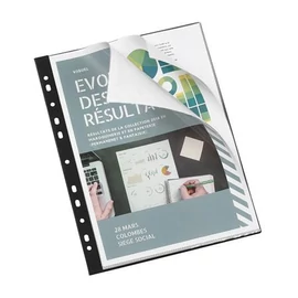 Bemutatómappa, lefűzhető, 20 zsebes, A4, VIQUEL, "Essentiel", fekete Bemutatómappa, lefűzhető, 20 zsebes, A4, VIQUEL, "Essentiel", fekete