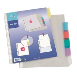 Genotherm, lefűzhető, jelölőfüles, A4, 90mikron, víztiszta, 6 részes, VIQUEL, 6db/cs Genotherm, lefűzhető, jelölőfüles, A4, 90mikron, víztiszta, 6 részes, VIQUEL, 6db/cs