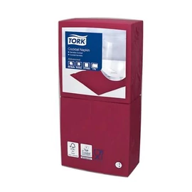 Szalvéta, 1/4 hajtogatott, 2 rétegű, 23,8x24 cm, Advanced, TORK "Cocktail", bordó Szalvéta, 1/4 hajtogatott, 2 rétegű, 23,8x24 cm, Advanced, TORK "Cocktail", bordó