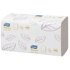 Kéztörlő, Z hajtás, 15csom/krt, 2 rétegű, 200lap, H3 rendszer, Premium, TORK "Extra Soft Singlefold", fehér Kéztörlő, Z hajtás, 15csom/krt, 2 rétegű, 200lap, H3 rendszer, Premium, TORK "Extra Soft Singlefold", fehér