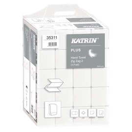 Kéztörlő, Z hajtogatott, 2 rétegű, 200lap, KATRIN, hófehér, 20csom/krt Kéztörlő, Z hajtogatott, 2 rétegű, 200lap, KATRIN, hófehér, 20csom/krt