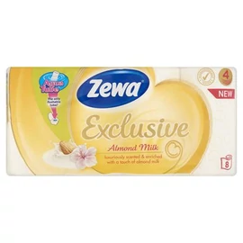 Toalettpapír, 4 rétegű, 8 tekercses, ZEWA "Exclusive", almond milk Toalettpapír, 4 rétegű, 8 tekercses, ZEWA "Exclusive", almond milk