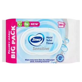 Toalettpapír, nedves, 80db, ZEWA, sensitive Toalettpapír, nedves, 80db, ZEWA, sensitive