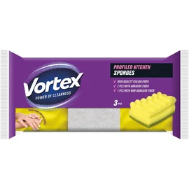 Mosogatószivacs, 2+1 db, VORTEX