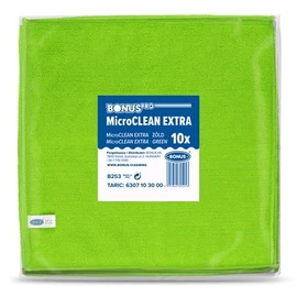 Törlőkendő, univerzális, 10 db, 40x40 cm, BONUS "MicroCLEAN Extra", zöld