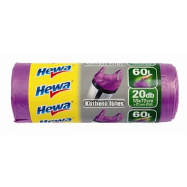 Szemeteszsák, köthető füles, 60 l, 20 db, HEWA Szemeteszsák, köthető füles, 60 l, 20 db, HEWA