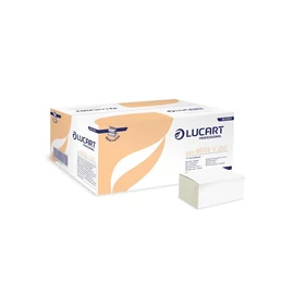 Kéztörlő, Z/V hajtogatott, 1 rétegű, 250lap, LUCART, "Easy", beige, 20csom/krt