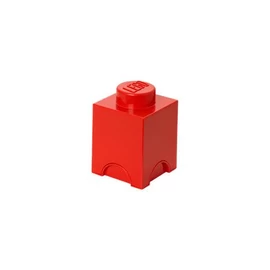 Tárolódoboz, szögletes, LEGO, piros