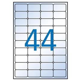 Etikett, 48,5x25,4 mm, poliészter, kerekített sarkú, APLI, átlátszó, 440 etikett/csomag Etikett, 48,5x25,4 mm, poliészter, kerekített sarkú, APLI, átlátszó, 440 etikett/csomag