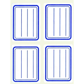 Füzetcímke, kék szegélyes, vonalas, 38x50 mm, 20 db, APLI Füzetcímke, kék szegélyes, vonalas, 38x50 mm, 20 db, APLI