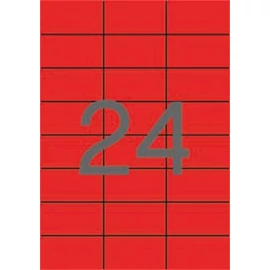 Etikett, 70x37 mm, színes, APLI, piros, 2400 etikett/csomag Etikett, 70x37 mm, színes, APLI, piros, 2400 etikett/csomag