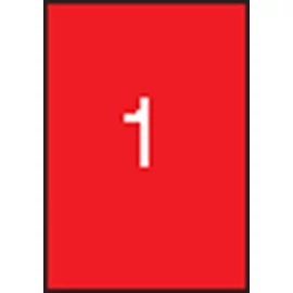 Etikett, 210x297 mm, színes, APLI, piros, 100 etikett/csomag Etikett, 210x297 mm, színes, APLI, piros, 100 etikett/csomag