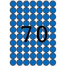 Etikett, 19 mm kör, színes, A5 hordozón, APLI, kék, 560 etikett/csomag Etikett, 19 mm kör, színes, A5 hordozón, APLI, kék, 560 etikett/csomag