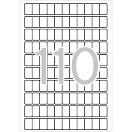 Etikett, 12x18 mm, kerekített sarkú, A5 hordozón, APLI, 1650 etikett/csomag