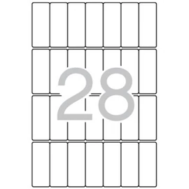 Etikett, 20x50 mm, kerekített sarkú, A5 hordozón, APLI, 420 etikett/csomag