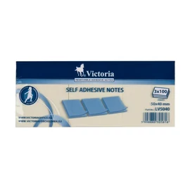 Öntapadó jegyzettömb, 50x40mm, 3x100lap, VICTORIA OFFICE, sárga Öntapadó jegyzettömb, 50x40mm, 3x100lap, VICTORIA OFFICE, sárga