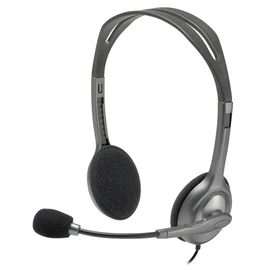 Fejhallgató, mikrofonnal, LOGITECH "H110", szürke