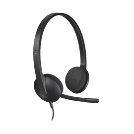 Fejhallgató, mikrofonnal, USB csatlakozás, LOGITECH "H340"