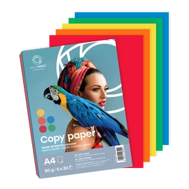 Másolópapír, színes, A4, 80g. Bluering® 5x20 ív/csomag, intenzív színes