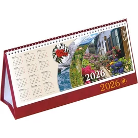 Naptár, asztali, álló, CSÍZIÓ, "Öko" bordó