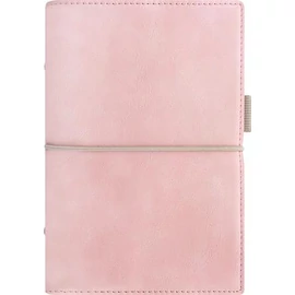 Kalendárium, gyűrűs, betétlapokkal, pocket méret, FILOFAX, "Domino" Soft", pasztell rózsaszín