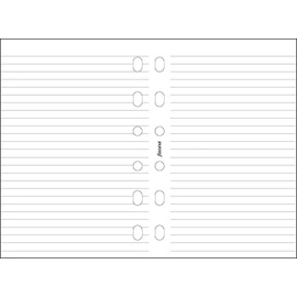 Kalendárium betét, jegyzetlap, pocket méret, vonalas, FILOFAX, fehér, 25lap/cs