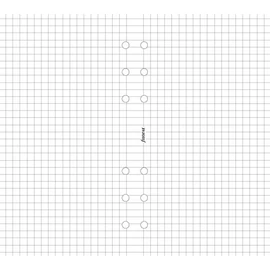 Kalendárium betét, jegyzetlap, A5, kockás, FILOFAX, fehér, 25lap/cs