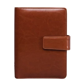 Kalendárium, gyűrűs, betétlapokkal, "L", műbőr, SATURNUS, "223", barna Kalendárium, gyűrűs, betétlapokkal, "L", műbőr, SATURNUS, "223", barna