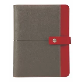 Kalendárium, gyűrűs, betétlapokkal, "L", műbőr, SATURNUS, "426", szürke-piros Kalendárium, gyűrűs, betétlapokkal, "L", műbőr, SATURNUS, "426", szürke-piros