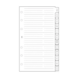 Kalendárium betét, telefonregiszter, "L", SATURNUS, fehér, 12lap/cs Kalendárium betét, telefonregiszter, "L", SATURNUS, fehér, 12lap/cs