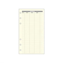 Kalendárium betét, költségtervező "L", SATURNUS, 10lap/cs Kalendárium betét, költségtervező "L", SATURNUS, 10lap/cs