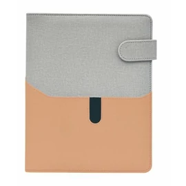 Kalendárium, gyűrűs, betétlapokkal, "M", műbőr, SATURNUS, "229", szürke-lazac Kalendárium, gyűrűs, betétlapokkal, "M", műbőr, SATURNUS, "229", szürke-lazac