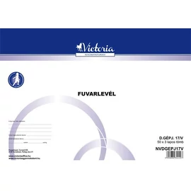 Nyomtatvány, fuvarlevél, 50x3, A4, fekvő, VICTORIA "D.GÉPJ.17", 10 tömb/csomag Nyomtatvány, fuvarlevél, 50x3, A4, fekvő, VICTORIA "D.GÉPJ.17", 10 tömb/csomag