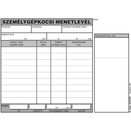 Nyomtatvány, menetlevél, személygépkocsi, 100 lap, A5, fekvő, VICTORIA, "D.GÉPJ.36.", 10 tömb/csomag Nyomtatvány, menetlevél, személygépkocsi, 100 lap, A5, fekvő, VICTORIA, "D.GÉPJ.36.", 10 tömb/csomag